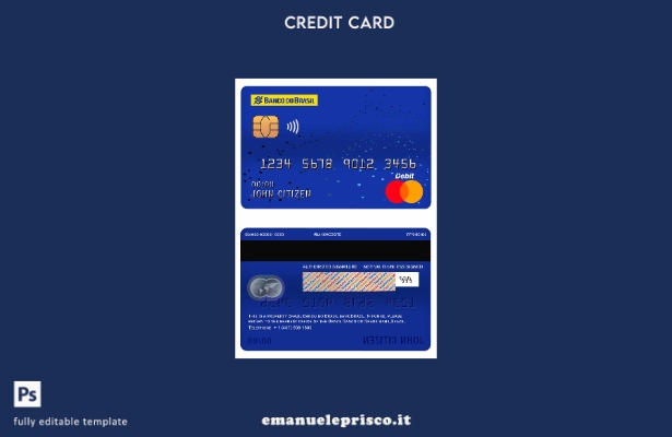 stile verificato Modello di carta di debito principale della banca Brasile Banco
